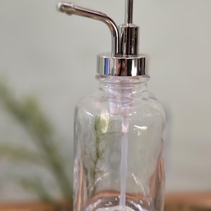 Vintage Glass Plant Mister – Clear Smooth Glass Spray Bottle – 8.25&quot;