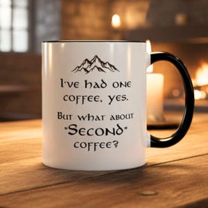 Lord of the Rings Inspired Hobbitcore Mug - Second Breakfast Glossy Cup, Fantasy Lover Gift