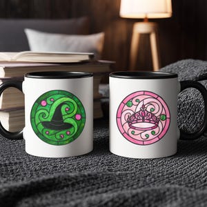 Wicked Inspired Mug - Musical Theatre Broadway Gift, Rehearsal Stained Glass Style Coffee Cup