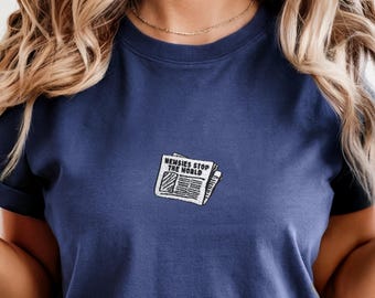 Newsies Musical Inspired Shirt - Embroidered "Seize the Day" Comfort Colors Tee, Broadway Gift for Theatre Kid