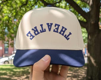 Musical Theatre Upside Down Hat - Broadway Gift Embroidered Snapback, 5 Panel Rehearsal Cap