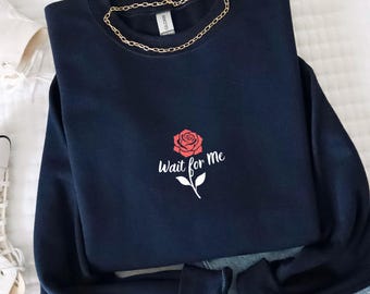 Hadestown Inspired Embroidered Crewneck - Broadway Gift for Musical Theatre Kid, Greek Myth Rehearsal Rose Sweatshirt