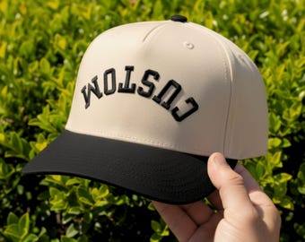 Custom Upside Down Trucker Hat – Embroidered 5-Panel Snapback, Personalized Baseball Cap