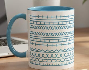 Secret Message Mug - Hidden Swear Pattern Coffee Cup, Sarcastic Office Humor Gift for Coworker