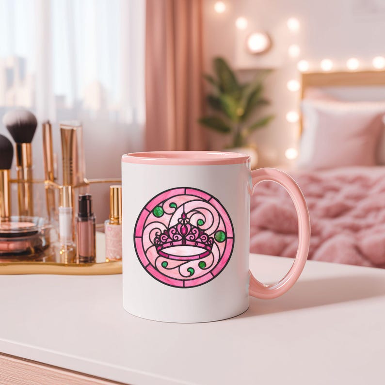 Wicked Inspired Mug - Musical Theatre Broadway Gift, Rehearsal Stained Glass Style Coffee Cup immagine 6