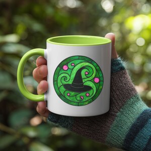 Wicked Inspired Mug - Musical Theatre Broadway Gift, Rehearsal Stained Glass Style Coffee Cup immagine 7