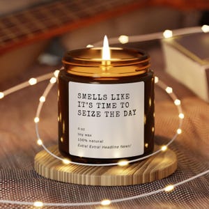 Newsies Candle Musical Theatre Gift - Broadway Merch for Actor, Seize the Day Performing Arts Gift, Tech Week or Opening Night