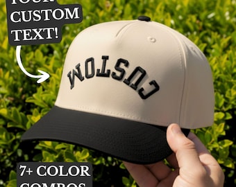 Custom Upside Down Trucker Hat – Embroidered 5-Panel Snapback, Personalized Baseball Cap