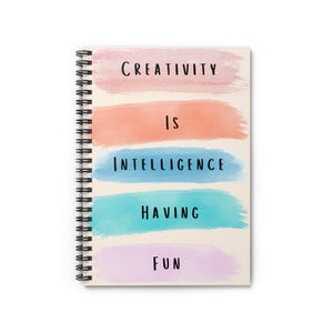 Creative Spiral Notebook for Artistic Minds | Journal, Back to School Supplies, Gift for Students, Fun and Inspirational Writing