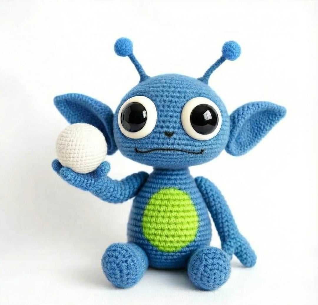 Handmade Blue Alien Amigurumi Toy – Crochet Space Creature Plush - Etsy