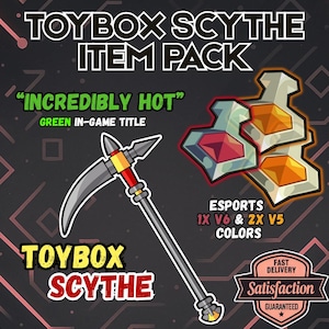 Brawlhalla Scythe Item Pack | 5 Item Pack | Scythe +4 Extra Codes | Scythe Skin + 3 Color Codes + Green Title | Instant Delivery