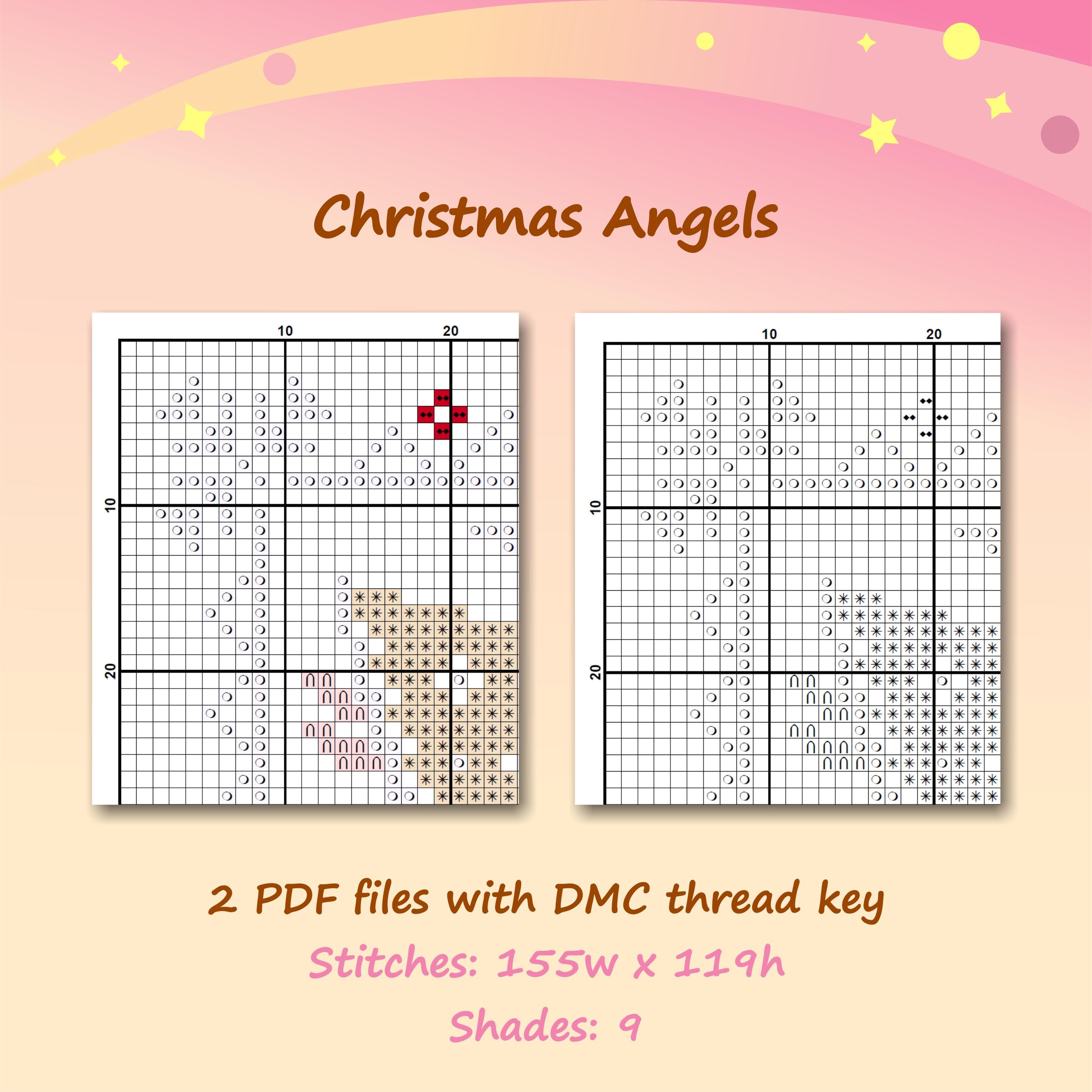Christmas Angels Cross Stitch Pattern: Winter Holiday Sampler (PDF ...
