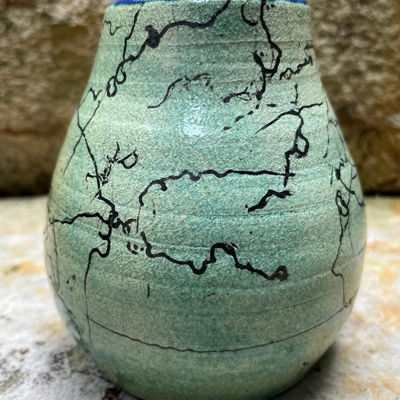 Raku Vase - Etsy