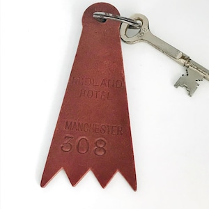 Historic Midland Hotel Manchester England Hotel Key & Fob Skeleton Key UK History and Travel Room #308