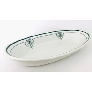1912-1930s Celery Dish Art Nouveau Vintage Railroad Hotel Steamship Mayer China USA Oval Serving Dish Entertaining