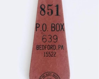 Vintage Bedford Springs hotelkamersleutelhanger #851 PA USA origineel