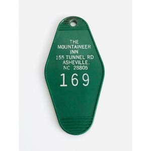 Vintage The Mountaineer Inn Asheville NC Hotel Room #169 Key Fob Original USA North Carolina Motel