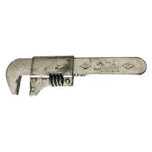 1902 Frank Mossberg A-1 Adjustable Bicycle Wrench Antique Bike Tool USA 5&quot; Adjustable Early Patent Marked Made in USA