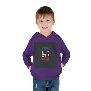 Colorful Toddler Fleece Hoodie: Cotton-Poly Blend Kids Pullover