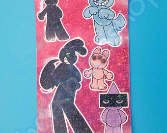 Animal hospital anomaly party 3.3 x 5.9 holographic sticker sheet!