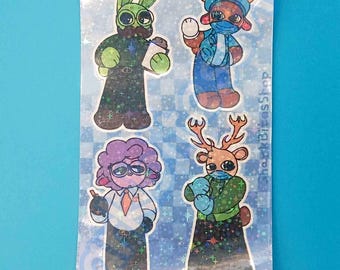 Animal hospital supports 3.3 x 5.9 holographic sticker sheet!