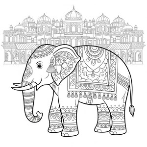 Indian Coloring Book 1