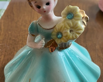 Vintage Josef Originals Girl Figurine, Birthday Josef Original