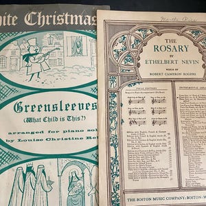Vintage kerstbladmuziek