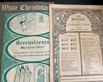 Vintage Christmas sheet Music