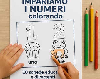 Learn Numbers by Coloring - Printable PDF for Kids - 10 Fun and Educational Worksheets