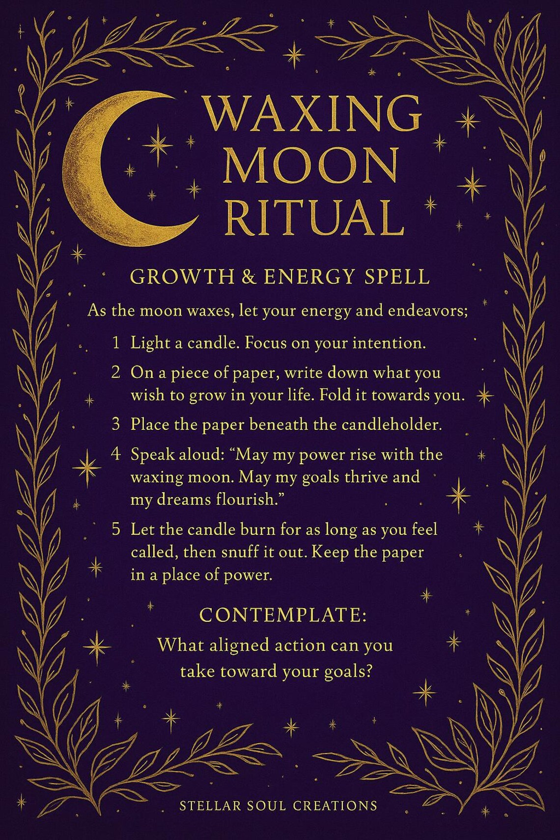 Moon Magic Ritual Kit | Lunar Phase Printable (digital Download) - Etsy