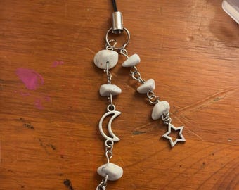 Crystal phone charm | Moon and star charms | Cute phone charms | Crystal accessories