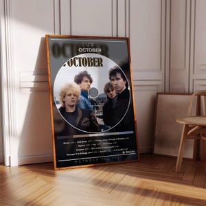 U2 Poster | October Poster | Album Poster Print | Album Cover Poster | Rock Music Poster | Room Decor | Music Gift | Music Decor