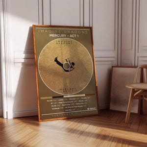 Imagine Dragons Poster | Mercury Act 1 Poster | Album Poster Print | Album Cover Poster | Pop Music Poster | Room Decor | Music Gift