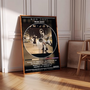 Plakat Bon Jovi | Plakat Bon Jovi | Plakat albumu | Plakat na okładkę albumu | Plakat z muzyką rockową | Dekoracja pokoju | Prezent muzyczny