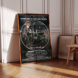 Iron Maiden Poster | A Matter of Life and Death Poster | Album Poster Print | Album Cover Poster, Metal Music Poster, Room Decor, Music Gift