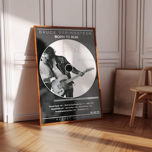 Bruce Springsteen Poster | Born to Run Poster | Album Poster Print | Album Cover Poster | Rock Music Poster | Room Decor | Music Gift