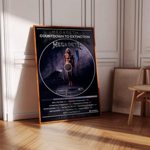 Megadeth Poster | Countdown to Extinction Poster | Album Poster Print | Album Cover Poster | Metal Music Poster | Room Decor | Music Gift