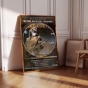 Megadeth Poster | So Far So Good So What! Poster | Album Poster Print | Album Cover Poster | Metal Music Poster | Room Decor | Music Gift