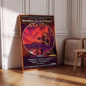 Megadeth Poster | Peace Sells but Who&#39;s Buying Poster | Album Poster Print | Album Cover Poster | Metal Music Poster, Room Decor, Music Gift