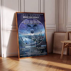 Iron Maiden Poster | Brave New World Poster | Album Poster Print | Album Cover Poster | Metal Music Poster | Room Decor | Music Gift
