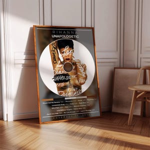 Rihanna Poster | Unapologetic Poster | Album Poster Print | Album Cover Poster | Pop Music Poster | Room Decor | Music Gift | Music Decor