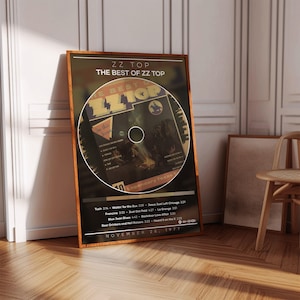ZZ Top Poster | The Best of ZZ Top Poster | Album Poster Print | Album Cover Poster | Rock Music Poster, Room Decor, Music Gift, Music Decor