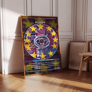 U2 Poster | Zooropa Poster | Album Poster Print | Album Cover Poster | Rock Music Poster | Room Decor | Music Gift | Music Decor