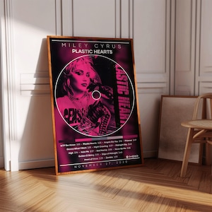 Miley Cyrus Poster | Plastic Hearts Poster | Album Poster Print | Album Cover Poster | Pop Music Poster, Room Decor, Music Gift, Music Decor