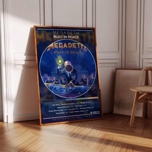 Megadeth Poster | Rust in Peace Poster | Album Poster Print | Album Cover Poster | Metal Music Poster | Room Decor | Music Gift, Music Decor