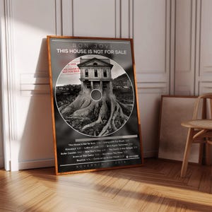 Bon Jovi Poster | Dieses Haus steht nicht zum Verkauf Album Poster Druck | Album Cover Poster | Rock Musik Poster | Raumdekor