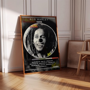 Bob Marley Poster | Kaya Poster | Album Poster Print | Album Cover Poster | Reggae Poster | Room Decor | Music Gift | Music Decor
