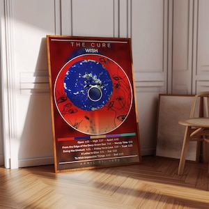 The Cure Poster | Wish Poster | Album Poster Print | Album Cover Poster | Rock Music Poster | Room Decor | Music Gift | Music Decor