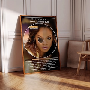 Rihanna Poster | Music of the Sun Poster | Album Poster Print | Album Cover Poster | Pop Music Poster | Room Decor | Music Gift, Music Decor